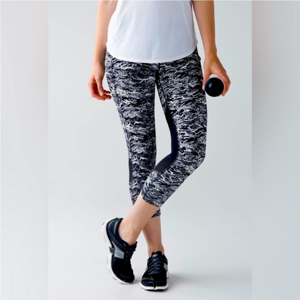 lululemon athletica Black and White Patterned Leggings